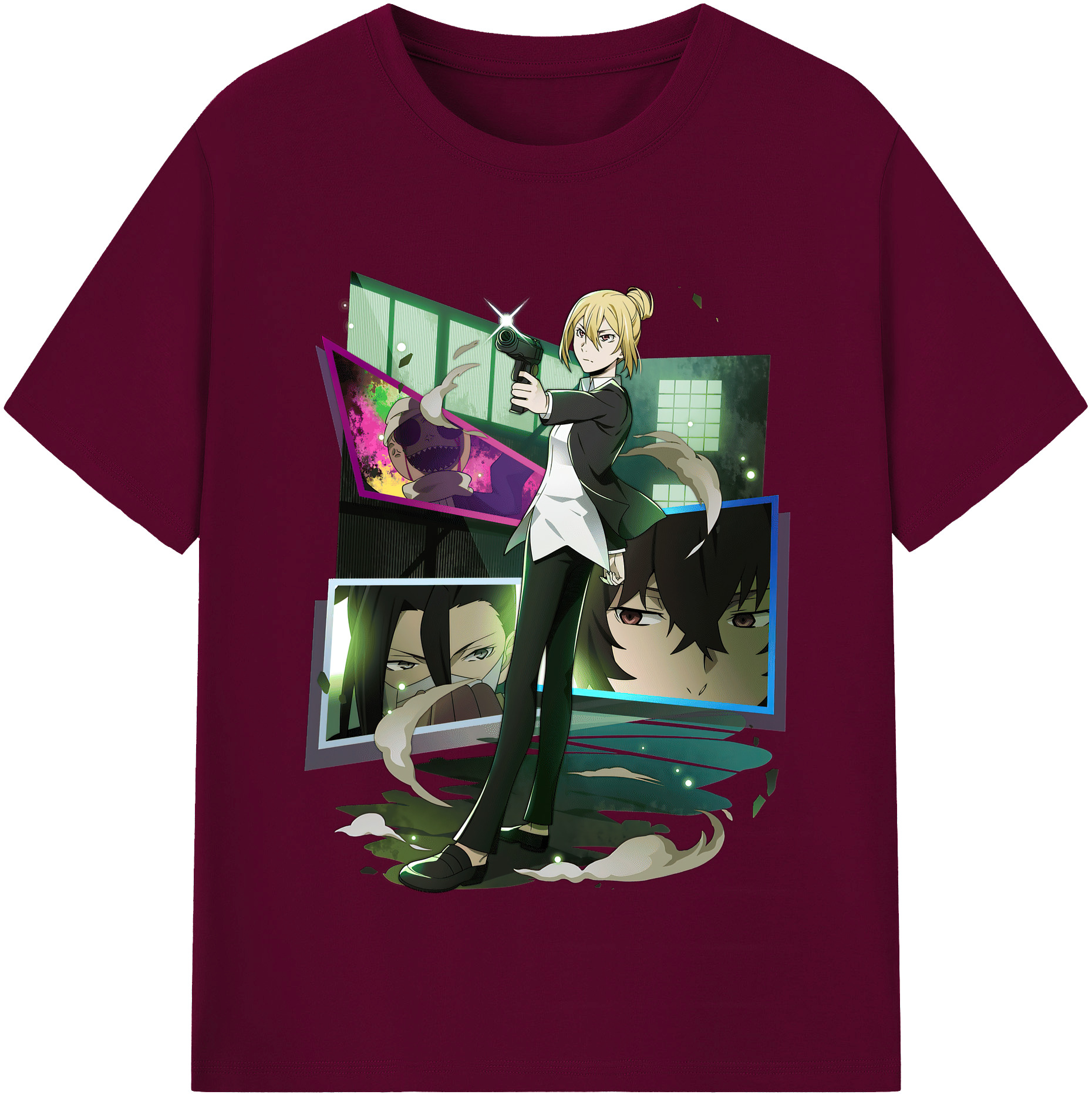 （画像用） 文豪ストレイドッグス Bungo Stray Dogs レディースカジュアルプリントTシャツ（綿100％）